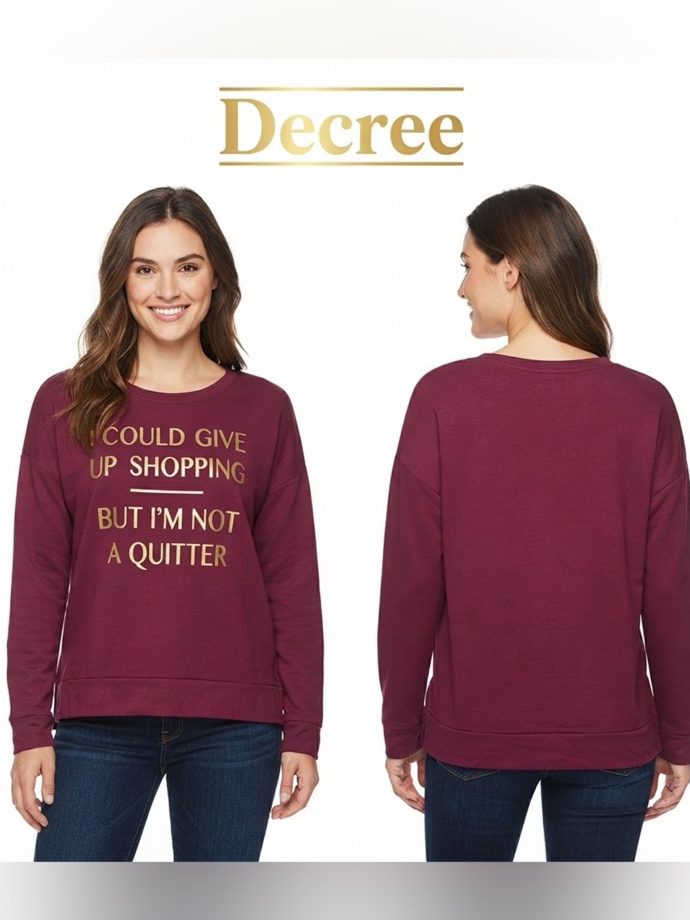 Decree I’m Not A Quitter Light Weight Sweatshirt Large
